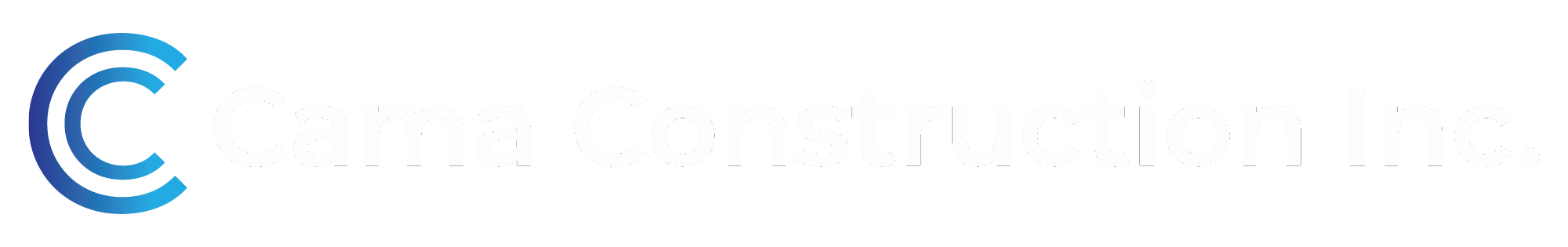 Cama Construction Logo White